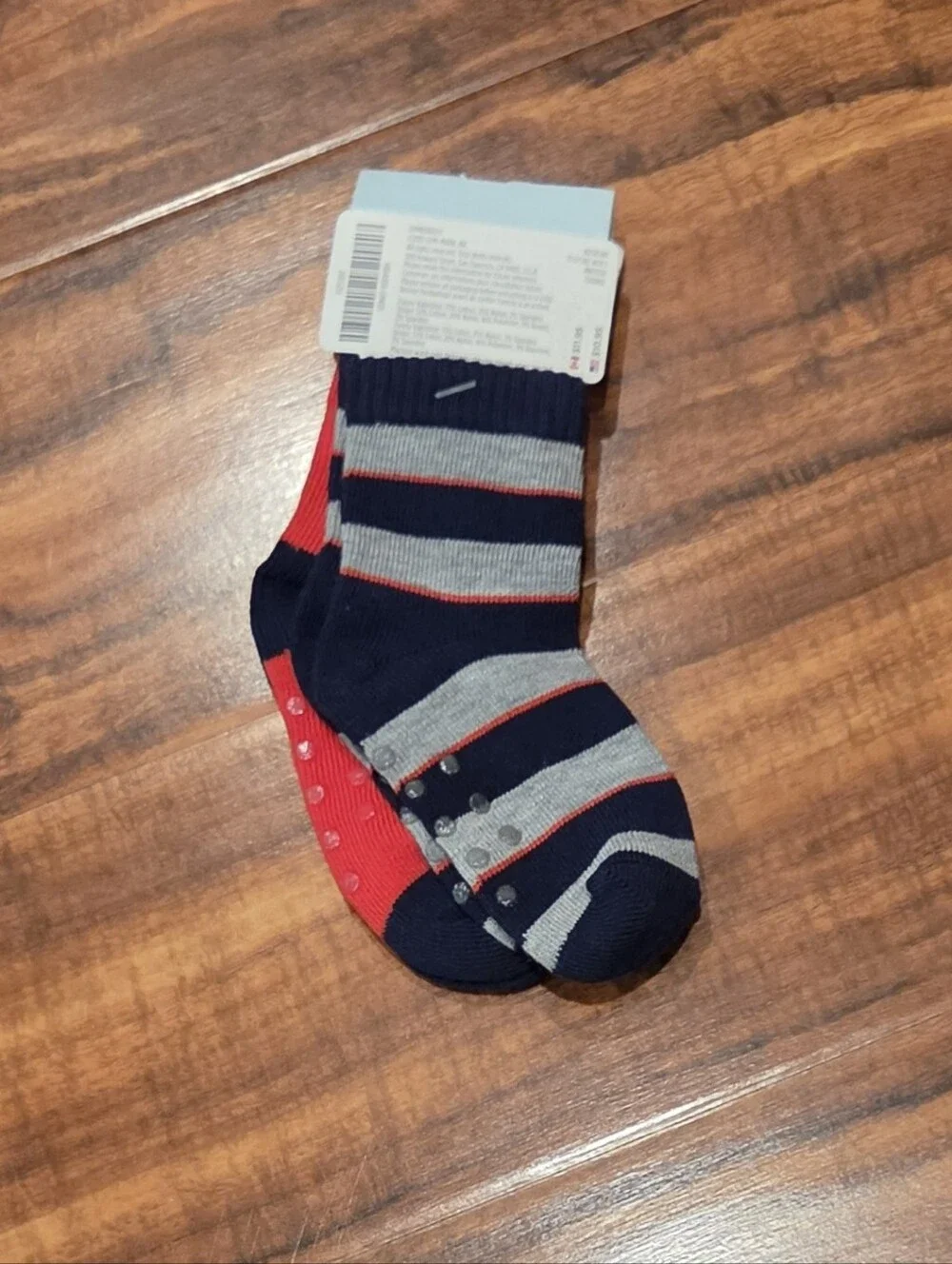 Gymboree NWT 12-18 Months Cream and Navy Holiday Dachshund Bodysuit & Socks (2)